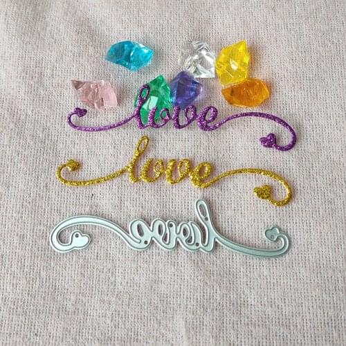 New Words of love cutting die template DIY scrapbook metal cutting die paper card process embossing folder template