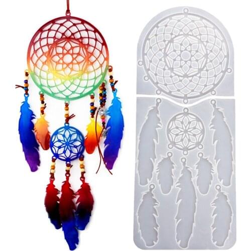 DIY Silicone Dream Catcher Mold Wall Decoration Silicone Mold Crafts Accessories Mould Large Size Dreamcatcher Mold decoration