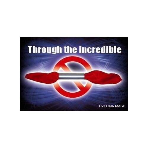 Through The Incredible,Passage Thru(Large,Aluminum Tube) Magic Tricks Magician Close Up Street Illusion Silk Mentalism Comedy