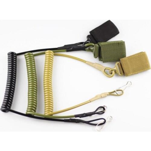 Tactical Military Training Shooting 92 Type Elastic Pistol lanyard for Police Pistol Secure and Protection