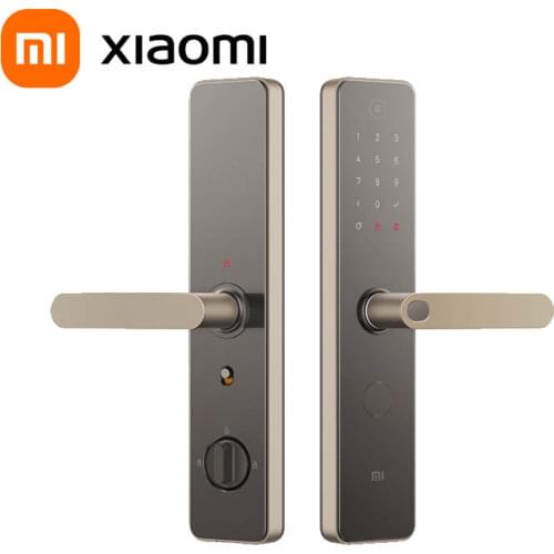 Xiaomi Smart Door Lock 1S 3D Semiconductor Fingerprint Recognition Support Handle Reversing Use With Mijia APP 5 Ways To Unlock
