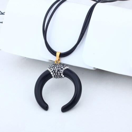 OUFEI Chain Necklaces & Pendants Horn Necklace Rope Chain Woman Jewelry Bohemian Fashion Necklaces For Women 2019 Statement