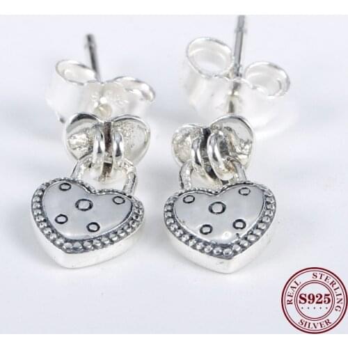 Real 925 Sterling Silver Earring Radiant Teardrop Studs Earring With Crystal For Women Wedding Gift Fashion Jewelry