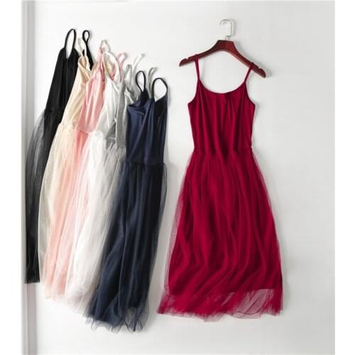 Women Summer Spaghetti Strap Sleeveless Mesh Gauze Pleated Dress Casual Lady Elastic Slim Pullover Strapless Party Midi Dress
