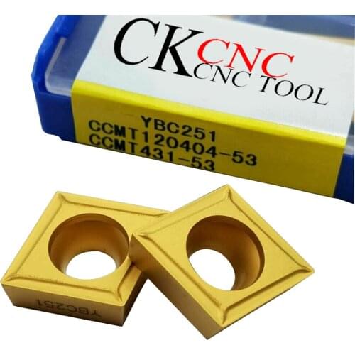 10pcs CCMT120404-53 YBC251 CCMT431-53 YBC251 High quality CNC turning tools INSERT