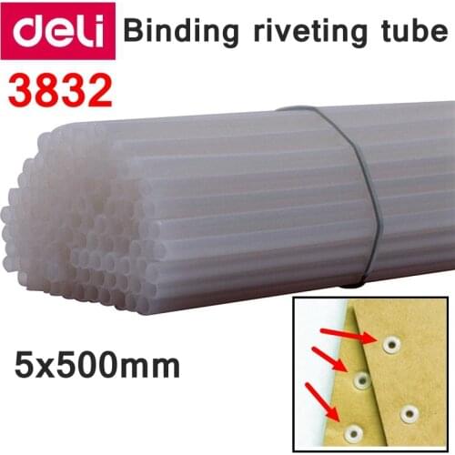 100PCS/LOT Deli Nylon PA Binding riveting tube 4.8-6.0x500mm reviting binding machine suppliers binding tube binding supppliers