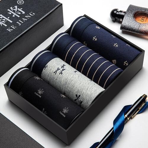 4Pcs/Lot Mens Underwear Mens CoBreathable Youth Shorts Cotton Shorts Shorts Boxers Mens Pantstton Large Boxers