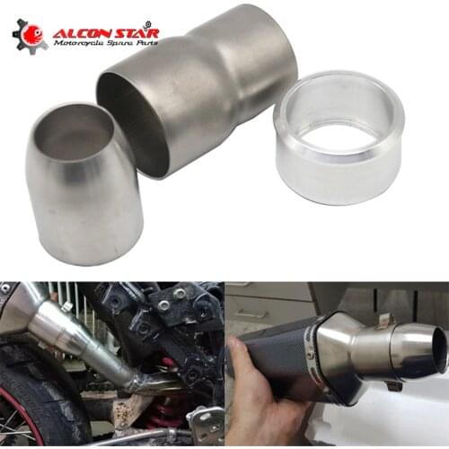Alconstar-Motorcycle Echappement Exhaust Moto 60MM Exhaust Pipe Adapters Connector 38-51MM,61-51MM Connector Adapter ER6N DUKE