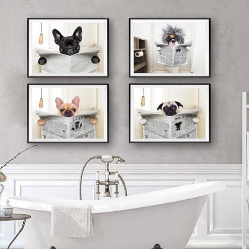Full Diamond Embroidery Diamond Painting Dog Reading Newspaper 5D DIY Diamond Embroidery Mosaic Kits Home Decoration Diamond