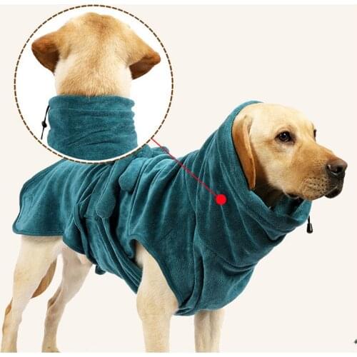 Dog Bathrobe Super Absorbent Dog Bathing Suit for Small Medium Large Dogs Quick-Drying Pet Bath Towel Warm Dog Clothing Corgi