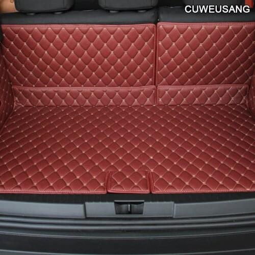 CUWEUSANG leather car trunk mats for Renault Captur 2014 -2018 2015 years cargo liner accessories interior boot