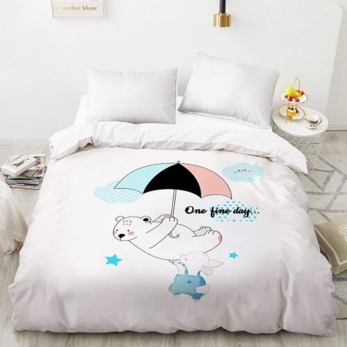 Animal Cartoon Kids Duvet cover Quilt/Blanket/Comfortable Case Bedding for children baby girls 140x200 240x220 for Home colour