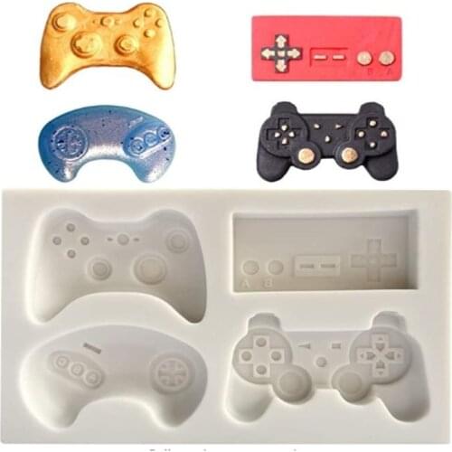 Baking Mold West Point Baking Supplies Biscuit Silicone Mold Diy Baking 4-hole Game Machine Fondant Cake Chocolate Mold