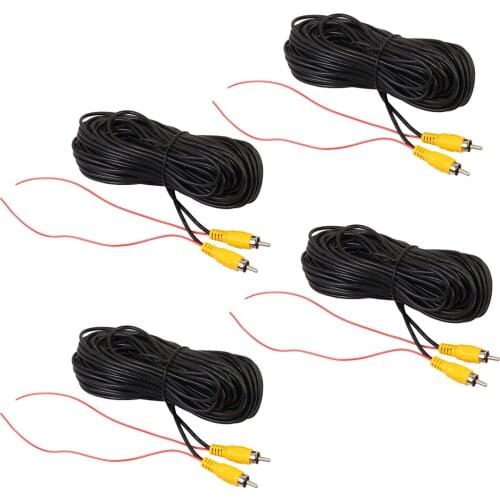 4x M To M RCA Video Extension Cable For Backup Camera Trigger Wire 20ft