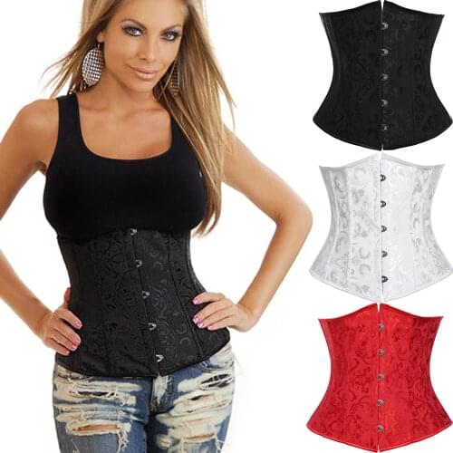 Underbust Corsets for Women Gothic Style Bustier Corset Tops Waist Trainer Belt Gothic Corsets Cinchers Underbust Bodysuit