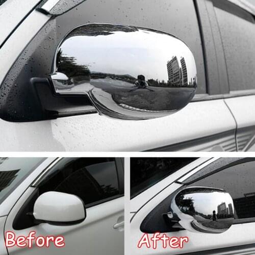 Fit For Mitsubishi Outlander 2013-2018 Car Rear View Mirror Cap Garnish Styling Cover Exterior Accessories Without Turn Light