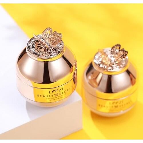 Leezi Butterfly Air Smooth Air Cushion Cream Face Powder Combination BB Cream Finishing Powder 2-in-1 Makeup