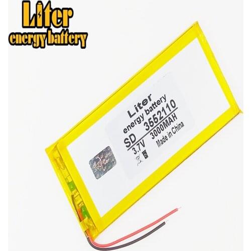 Best battery brand rechargeable batteries 3552110 3.7V 3000mah 3253108 polymer lithium Li-ion battery for tablet pc 7 inch