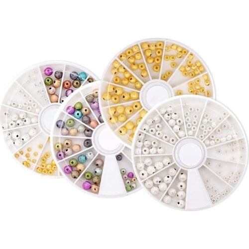 Makartt 10 PCS /4 Wheels Colorful Acrylic Nail Art Glitter Rhinestone Decoration+Wheel Nail Stones Glitter Ball D1099X