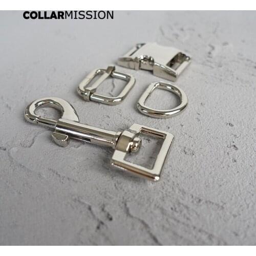 Metal buckle+adjust buckle+D ring+metal dog clasp/set) retailing DIY dog collar 20mm webbing sewing handmade accessory