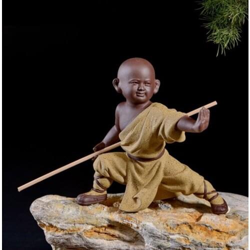 [MGT] Small monk sculpture statue ceramic home decoration crafts tea set sculpture Buddha statue best gift free delivery
