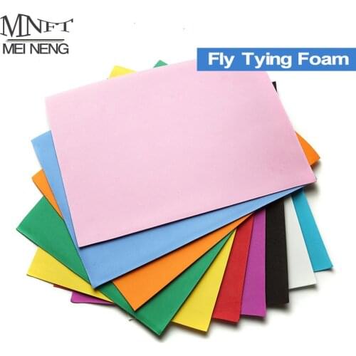 MNFT 25x25cm 10 PCS Fly Tying Foam Paper Foam For Flying Fishing Triple Decker Army Ant Bugs Making Fly Tying Material Bait DIY