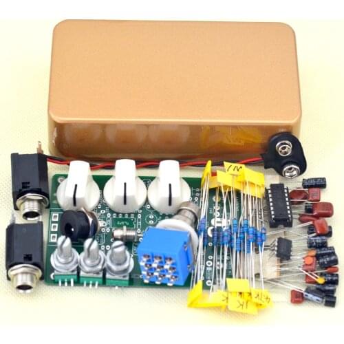 DIY Analog Delay Guitar Effect Pedal True Bypass gold Delay Effects Pedal kit for Eletric Guitar Musical Instrument