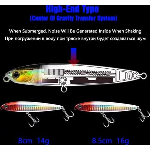 New Lure Bait Submersible Second Generation Equipped With Center Of Gravity Transfer System Fake Bait Sea Fishing Rocky Fishing