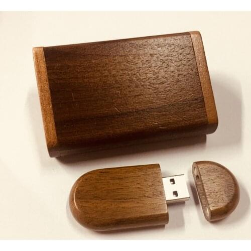 New Custom DIY LOGO Walnut Usb 2.0 Memory Flash Stick Pendrive (Free Logo& Shipping Fee)