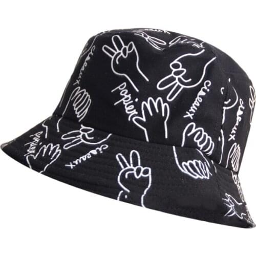 Panama Bucket Hat Men Women Summer Bucket Cap Letter Print Hat Bob Hat Hip Hop Fishing Fisherman Hat