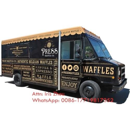 Size Customized Retro Kitchen Outdoor Electric Food truck, Mobile Snack Fast Food cart/truck/trailer Ice Cream Cart