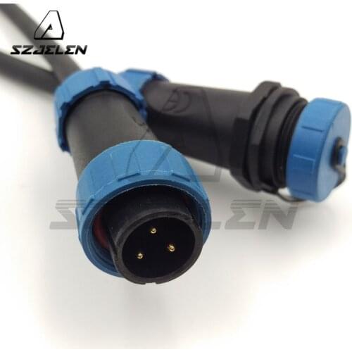 SP17 , 3pin Waterproof Connector, LED Power Wire Connector Plug and Socket Male and Female