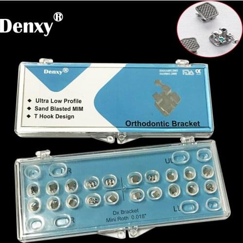 Denxy 5box Higher Quality Orthodontic Braces Sandblasted Bondable MIM Bracket Dental Supply Orthodontic Bracket