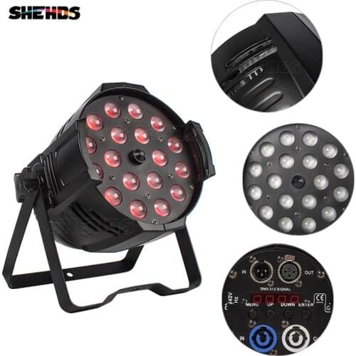 SHEHDS LED Zoom Par 18x12W RGBW 4in1 RGBW RDM Function DMX Control Suitable For Bar DJ Disco Theater Wedding Effect Light