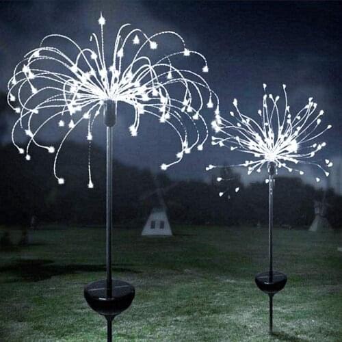 Solar Firework Light Outdoor Garden LED Dandelion Fireworks Lamp Flash String Lighting for Garden Lawn Landscape Holiday Lights