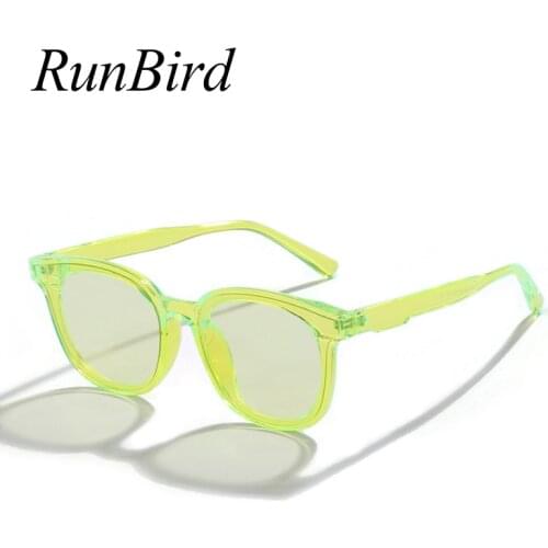 Vintage Oversized Round Sunglasses Women Men 2020 Brand Design Fluorescent Green Big Frame Fashion Cool Sun Glasses Shades 5491