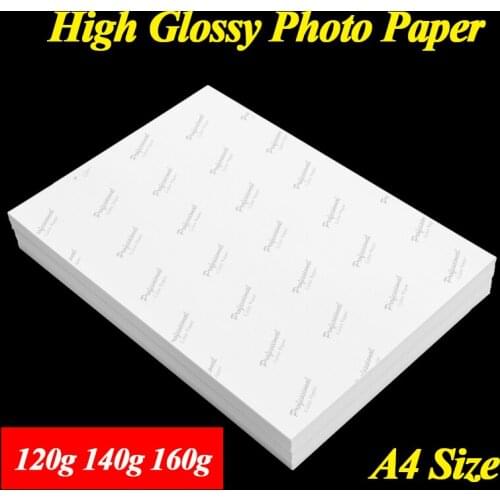 A4 High Glossy Photo Paper Coated Studio Imaging Photographic Paper For inkjet Printer dropshopping 120g 140g 160g 50 100 sheet