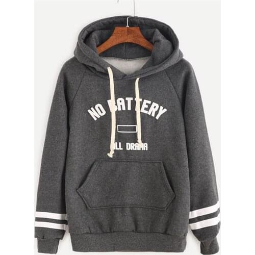 Winter Hoodies Women Sudaderas Mujer 2019 Autumn Sweatshirt Letter Pattern Printed Clothes Women Female Streetwear With Hat