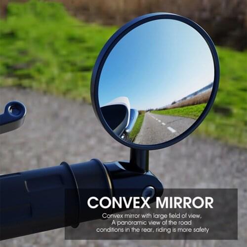 1 Pair Bicycle Rearview Mirror Bike Cycling Handlebar Wide Range Back Sight Reflector Adjustable Aluminum Left/Right Side Mirror