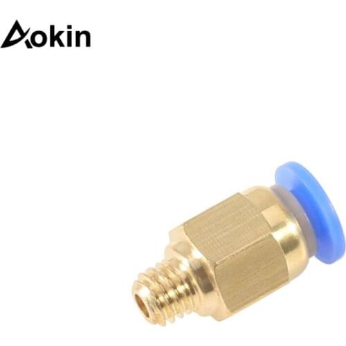 10pcs PC4-M6 Pneumatic Straight Fitting Connector Brass Part For MK8 OD 4mm Tube