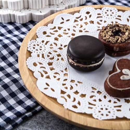 100Pcs Round Paper Lace Doilies Cake Placemat Party Wedding Baking Decoration Kitchen Accessories