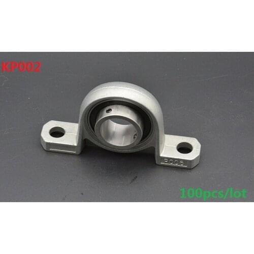 100pcs/lot KP002 15mm zinc alloy bearing pillow block Mounted support pillow block housing Spherical Roller