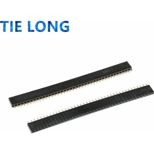 100PCS 2.54mm 40 Pin Stright Female Single Row Pin Header Strip PCB Connector