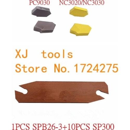 11pcs/set SPB326 1pcs+SP300 NC3020/NC3030 10pcs Machining steel or 10PCS SP300 PC9030 Machining Stainless steel