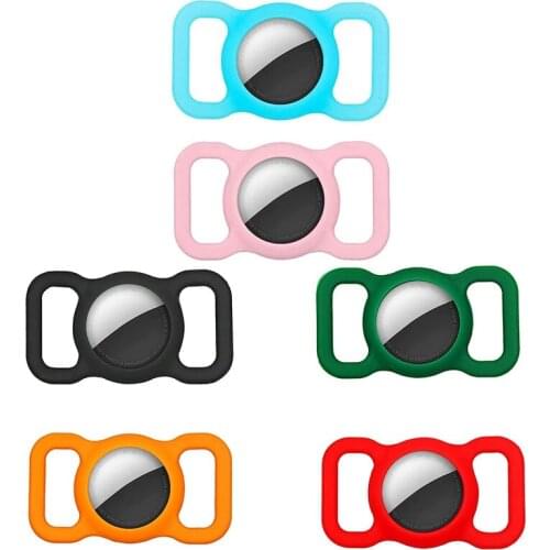 2Pcs Silicone Protective Case For Airtag Dog Cat Anti-Lost Locator Holder Adjustable GPS Finder For Pets Elderly