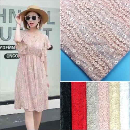 150cm Wide High Quality French Lace Eyelash Wedding Lace Fabric White Black Red Khaki Bridal Gown Lace 2Yards/lot Free Shipping