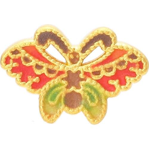 Pure 24K Yellow Gold Bracelet Women 999 Gold Butterfly DIY String Bracelet