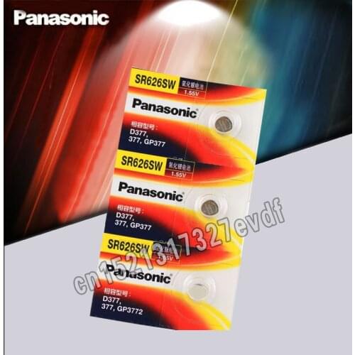 3pcs Panasonic Original SR626SW Button Cell Watch Coin Battery G4 377A 377 LR626 SR626SW SR66 LR66 Silver Oxide Batteries