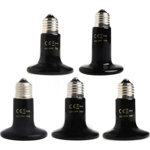 50/75/100/150/200W Pet Reptile Breeding Infrared Ceramic Heater Light Lamp Bulb D0AC