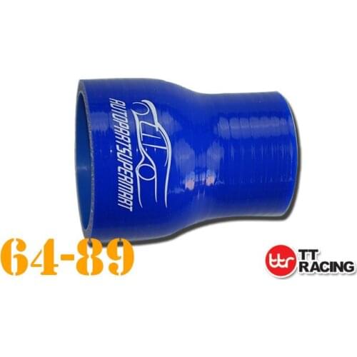 AUSR64-89BL -4 Ply Silicone Straight Reducer Joiner Turbo Hose 64mm-89mm 2 1/2"- 3 1/2" Blue
